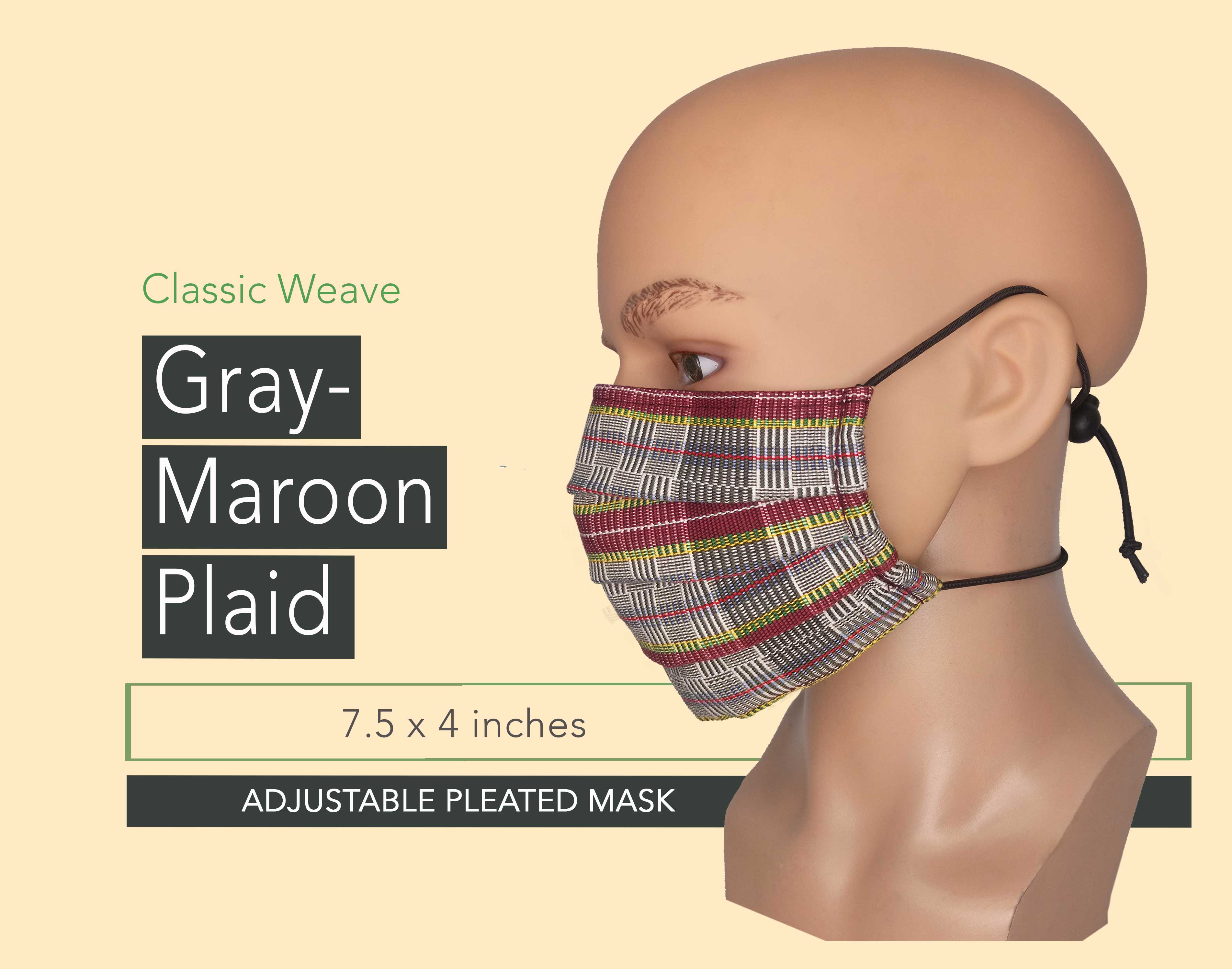 Gray-Maroon Plaid