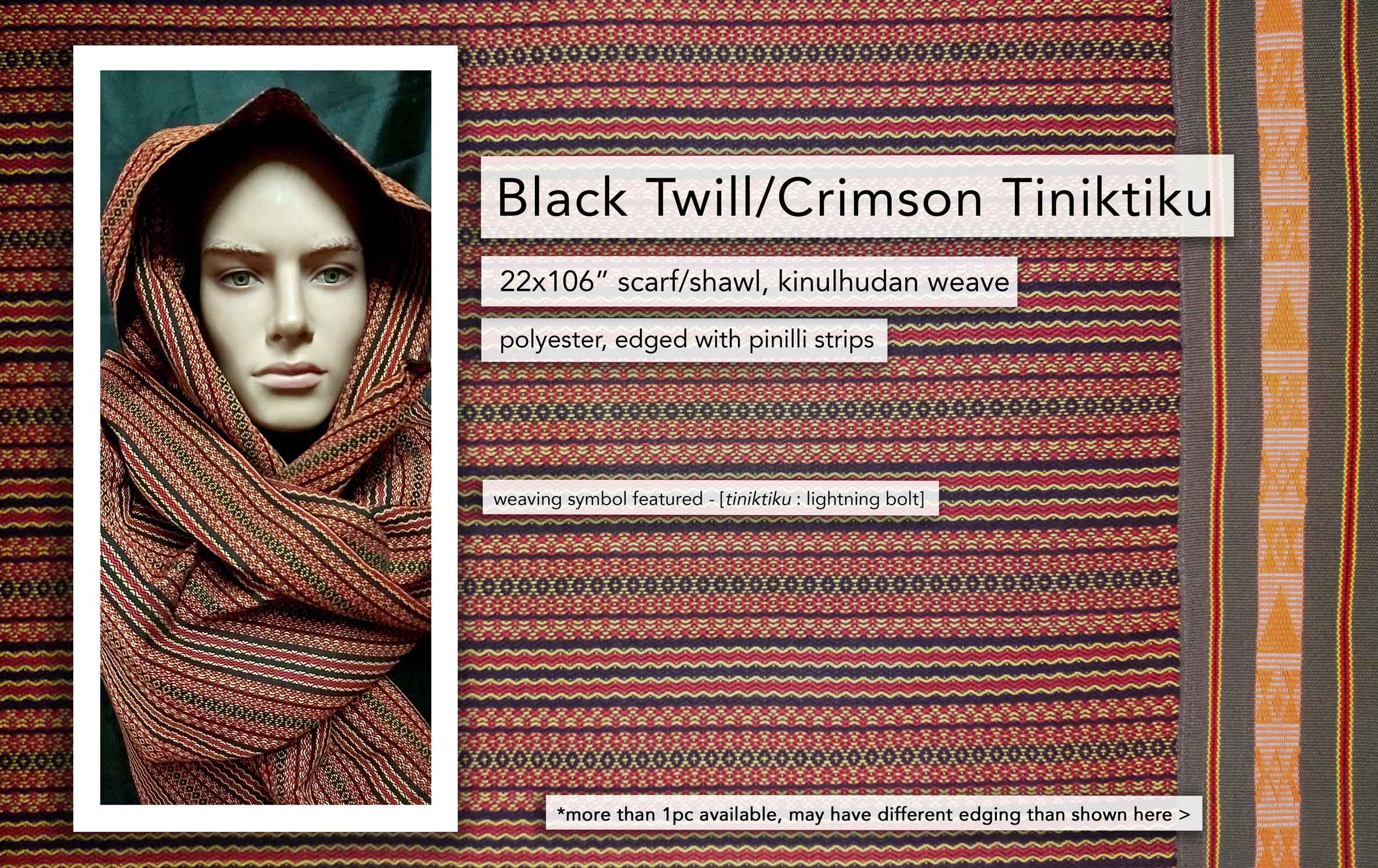 Black Twill/Crimson Tiniktiku